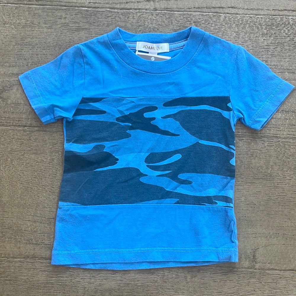 Joah Love Baby Boy Blue Camo Tee, NWT